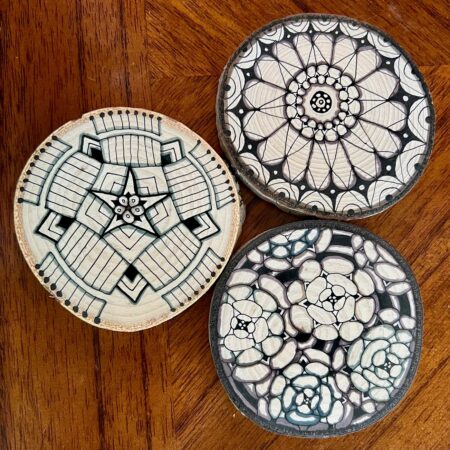 Zentangle Coasters by Jonni Hoffman