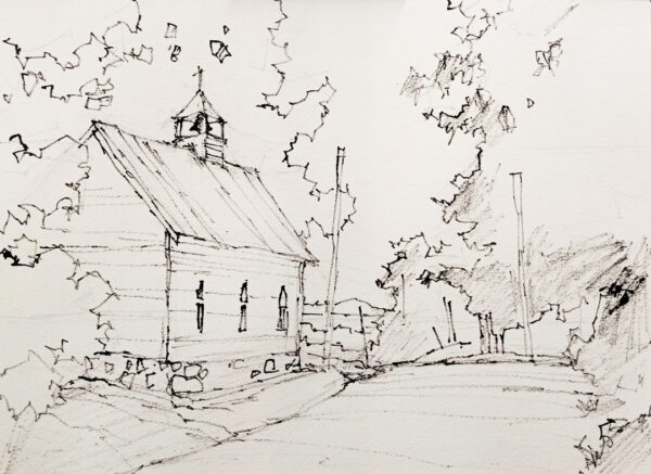 Drawing-Rockport Church-Paul Allen Taylor