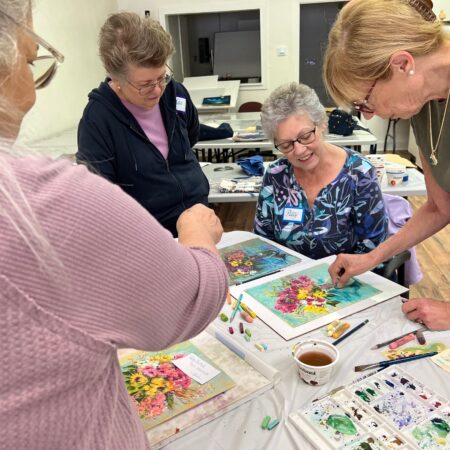 Demonstrating Fantastic Flowers with Susan Fink- Watercolor, Pastels, Watercolor Pencils