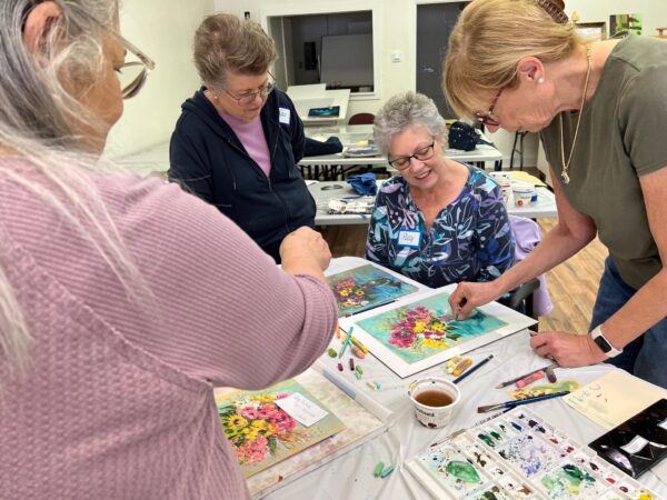 Demonstrating Fantastic Flowers with Susan Fink- Watercolor, Pastels, Watercolor Pencils