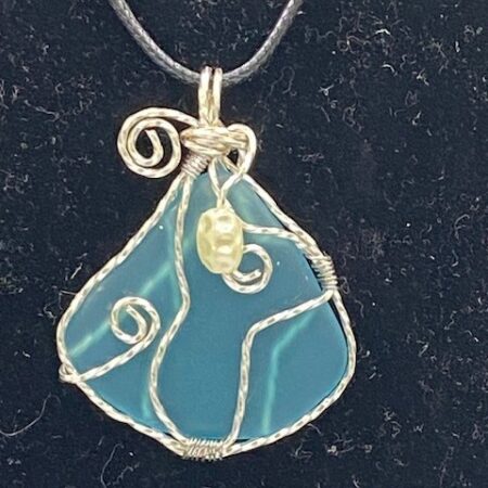 Turquoise Sea Glass Necklace by Adele Lane