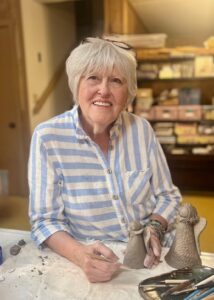 Mary Moore in her clay studio