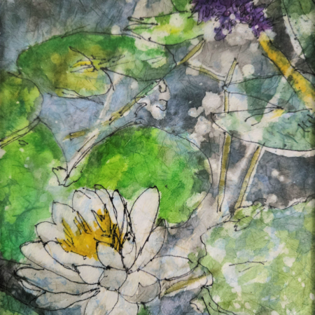 Lily Pads-Batik by Jeanne Askins
